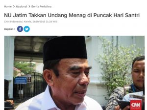 Apa Iya NU Marah Hanya Gara-gara Kursi Menteri Agama?