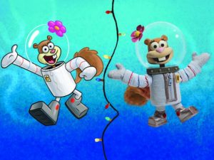 Membandingkan Alat Sandy Cheeks dan Doraemon, Manakah yang Lebih Berguna?