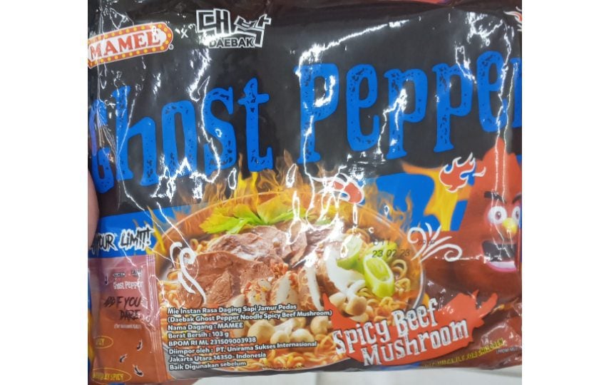 Mamee Ghost Pepper Spicy Beef Mushroom, Pedasnya Bikin Nonjok Tenggorokan Terminal Mojok