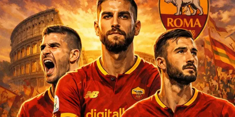 Trio Senator AS Roma: Mancini, Pellegrini, Cristante