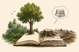 Ketika buku menebang pohon