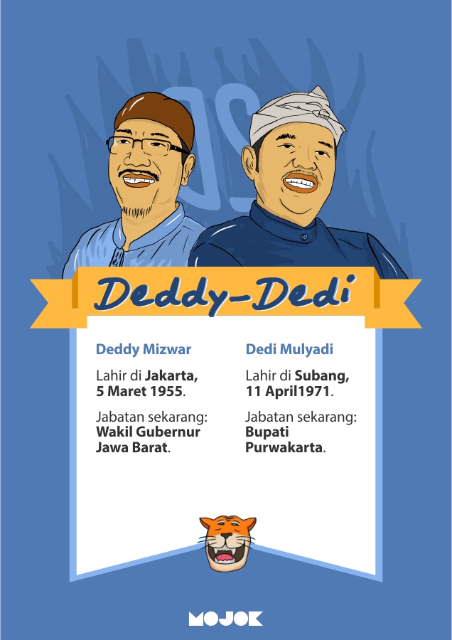 Infografik Deddy Mizwar dan Dedi Mulyadi MOJOK.CO
