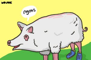 Babi Berbulu Domba Hasil Bioteknologi Zionis itu Cuma Spesies Babi Langka