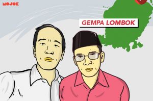 Jokowi-TGB Tinjau Korban Gempa NTB, Bagi-Bagi Buku dan Beras