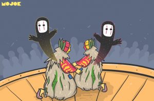 Tampil Sepanggung dengan Penari Hantu Tari Topeng
