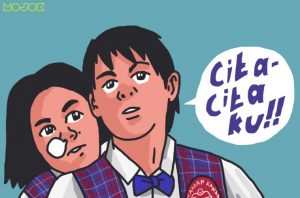 CITA-CITA MASA KECIL PERTANYAAN CITA-CITA JADI DOKTER anak harus punya cita-cita ambisius cita-cita tercapai jadi aparat TNI polisi mojok.co sensus