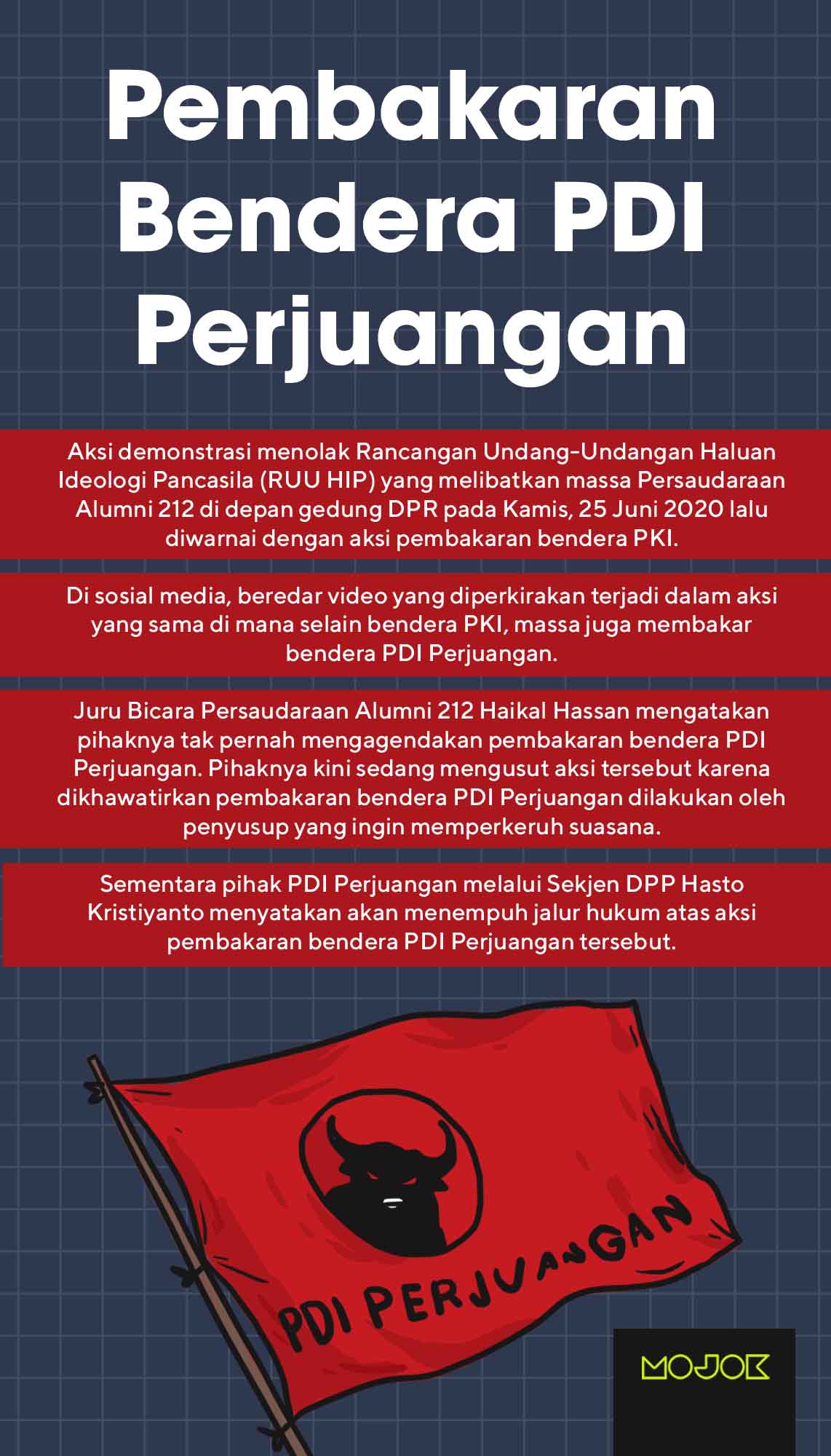 Bendera PDIP Dibakar Bersama Bendera PKI saat Aksi Demo, PDIP Siap
