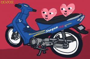 Si Mesum Shogun 125, Nggak Perlu Rem Mendadak Biar Nempel Kayak Prangko