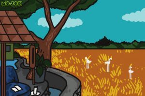 Mencari Keindahan dari Hamparan Sawah yang Baru Saja Dipanen