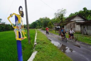 Wayang Bima jadi penanda jalan di Dusun Butuh, Sidowarno Klaten