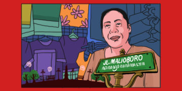 Tangis Pedagang Teras Malioboro 2 di Samping Dagangan yang Tak Laku. MOJOK.CO