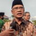 Ketum PP, Muhammadiyah, Haedar Nashir menyampaikan komentar terkait larangan bukber pejabat di UMY, Jumat (24/03/2023). MOJOK.CO