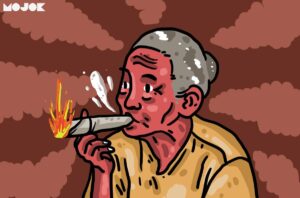 Ilustrasi, menghilangkan kebiasaan merokok sulit karena banyak faktor. (Mojok.co)