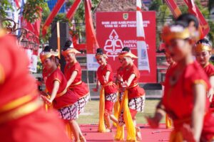 Aksi teatrikal di Upacara HUT ke-219 Kabupaten Klaten. MOJOK.CO