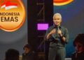Bacapres Ganjar Pranowo menyampaikan paparannya dalam Mata Najwa on Stage “Bacapres Bicara Gagasan” di UGM, Selasa (19/09/2023). Ganjar kalau jadi presiden akan menurunkan tingkat kemiskinan ekstrem ke angka nol.