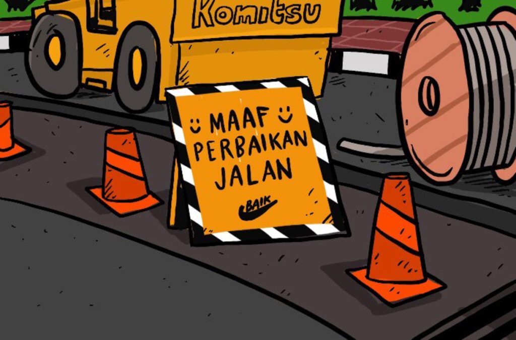 Jalan Rusak di Sleman Lama Diabaikan: Jadi Wahana 1001 Lubang, Bupati Cuma Nambal, dan Rawan Kecelakaan.MOJOK.CO