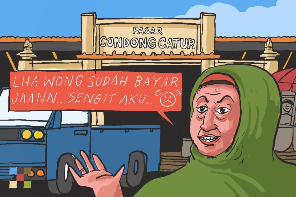 Retribusi sampah bikin kesal pedagang Pasar Condongcatur, Sleman MOJOK.CO