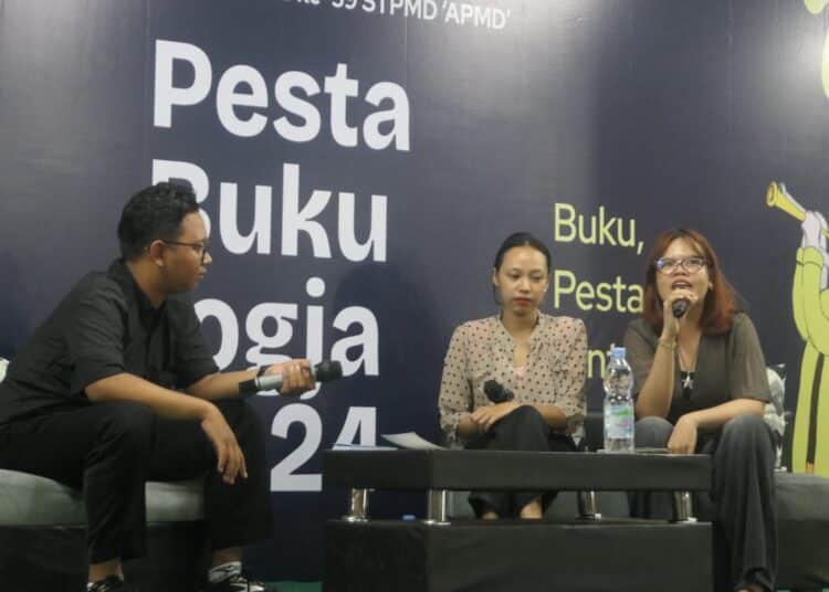 Acara talkshow Pesta Buku Jogja 2024. MOJOK.CO