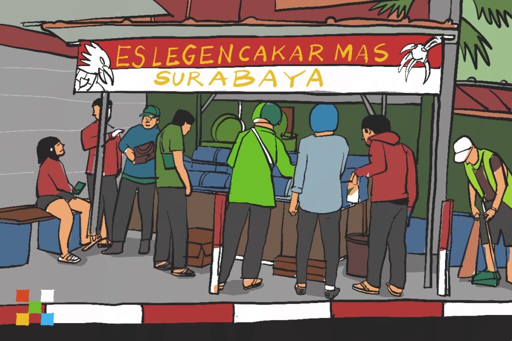 Warung es legen Cakar Mas di Gubeng, saksi betapa tergesa-gesanya hidup di Surabaya MOJOK.CO