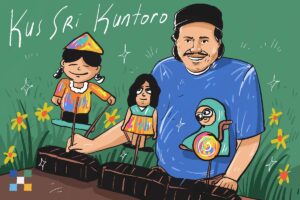 Kus Sri Antoro, Suarakan Isu Difabel Melalui Wayang Limbah Plastik