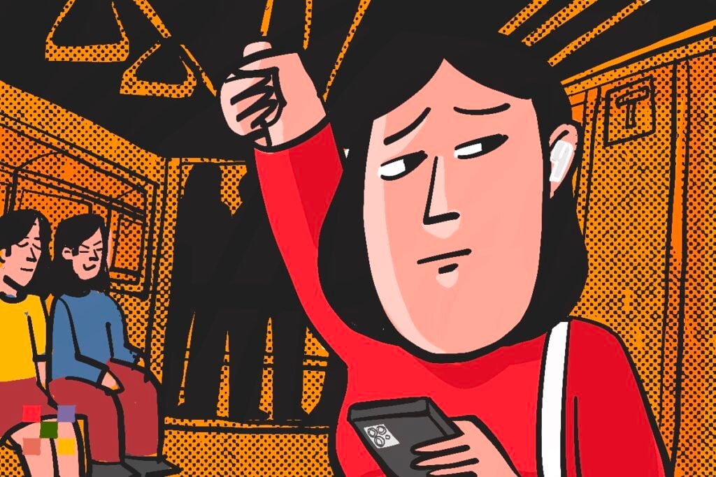 Pengguna KRL di Jakarta dari Stasiun Tanah Abang menuju Stasiun Pasar Senen. MOJOK.CO