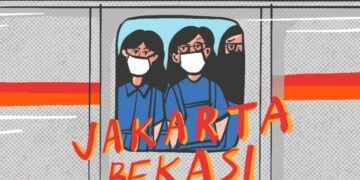 Pengguna KRL di Jakarta dari Stasiun Tanah Abang menuju Stasiun Pasar Senen. MOJOK.CO