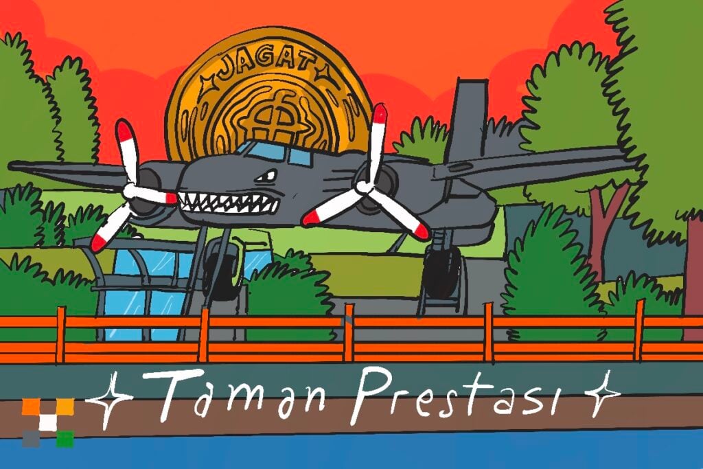 Mencari koin jagat di Taman Prestasi Surabaya. MOJOK.CO