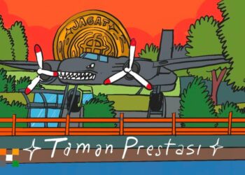 Taman Prestasi Surabaya cocok untuk tempat bermain keluarga. MOJOK.CO