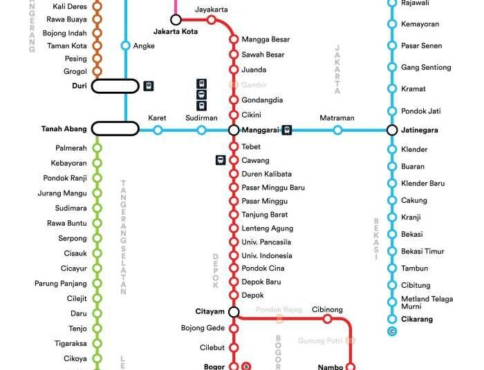 rute KRL Jakarta dari stasiun Palmerah ke Pasar Senen. MOJOK.CO