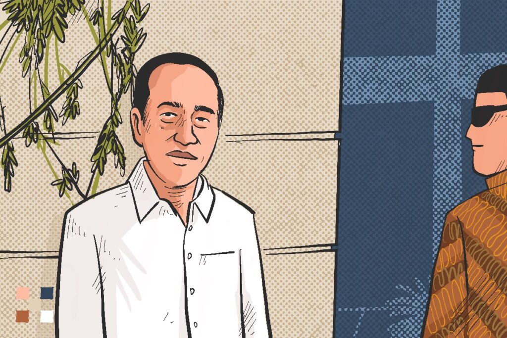 Paspampres menjaga rumah Jokowi di Solo. MOJOK.CO