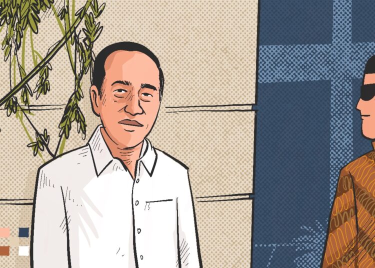 Paspampres menjaga rumah Jokowi di Solo. MOJOK.CO