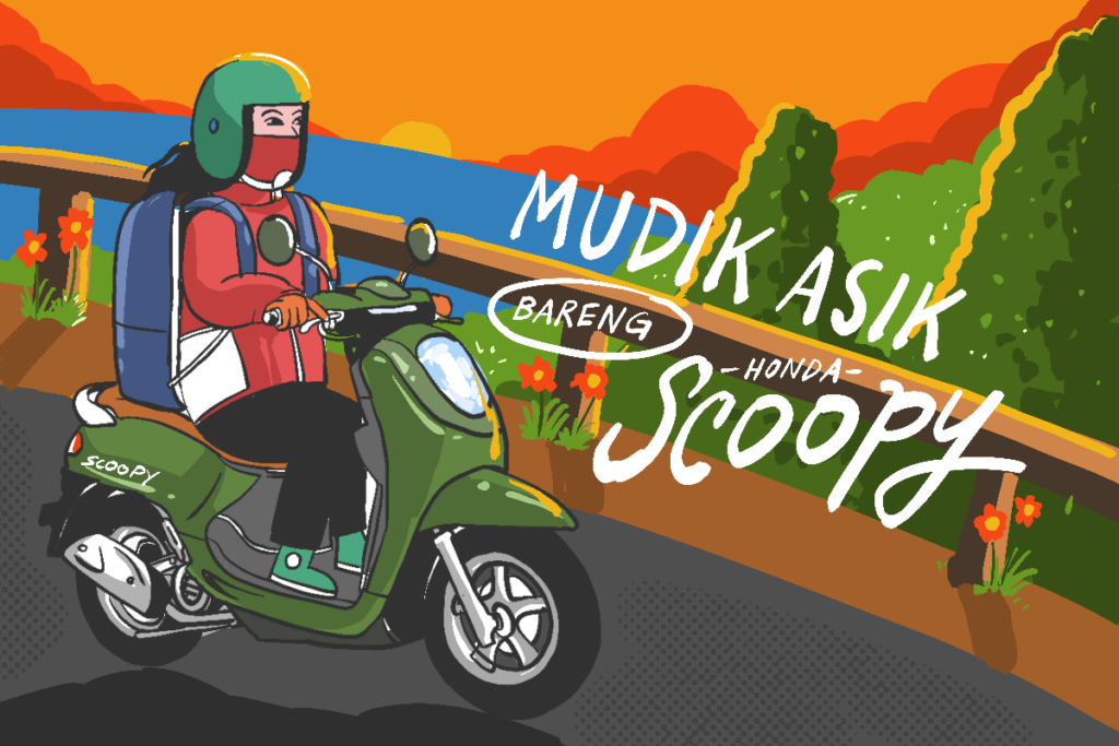 Honda Scoopy nyaman untuk mudik. MOJOK.CO