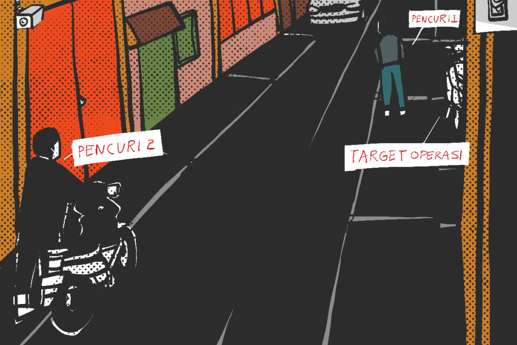 Maling motor (curanmor) di Surabaya makin gila. Makin berani dan tak takut CCTV MOJOK.CO