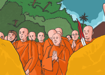 Perjalanan biksu Thudong dari Thailand ke Candi Borobudur. MOJOK.CO