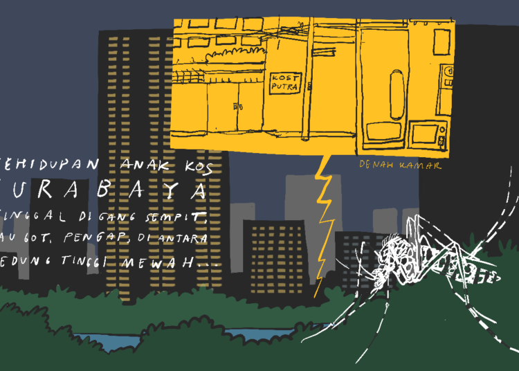 Kehidupan mahasiswa Unair di Gang Jojoran, Gubeng, Surabaya: makan dengan suguhan bau comberan hingga mandi air kuning MOJOK.CO
