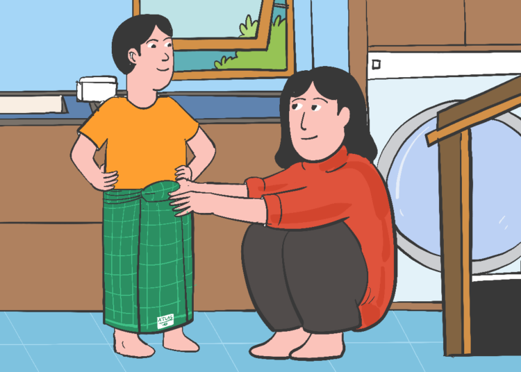 Sarung Atlas saksi kasih sayang ibu sepanjang usia MOJOK.CO