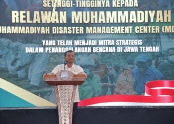 Gubernur Jawa Tengah Ahmad Luthfi dalam acara jambore relawan bencana Muhammadiyah. MOJOK.CO