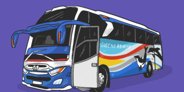 Bus Sugeng Rahayu untuk perjalanan dari Surabaya ke Jogja. MOJOK.CO