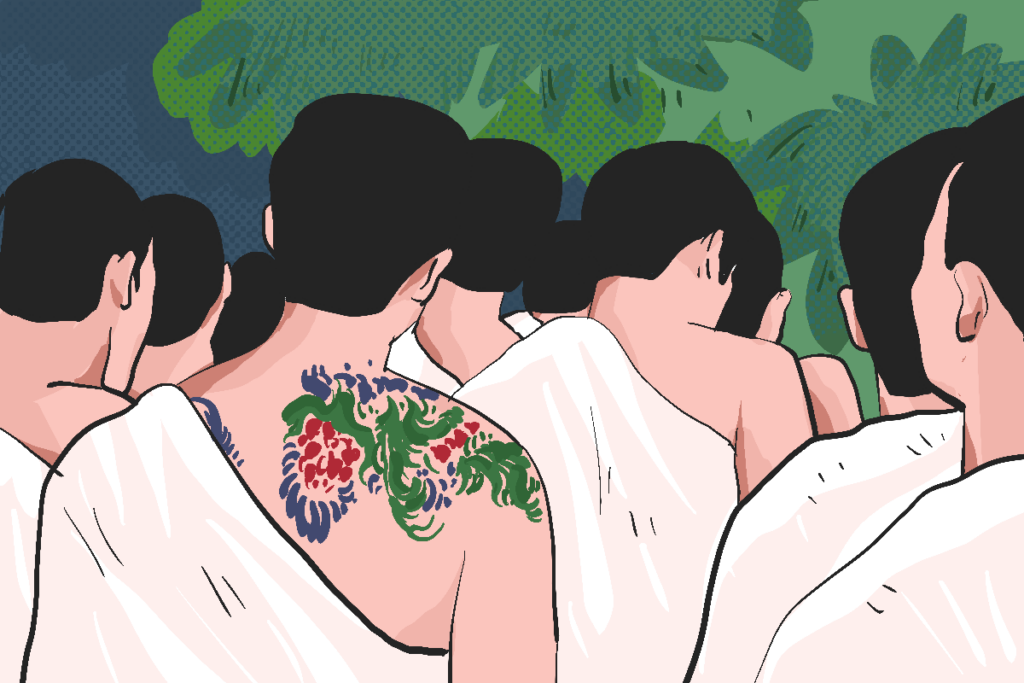 Para napi melakukan manasik haji di lapas wirogunan. MOJOK.CO