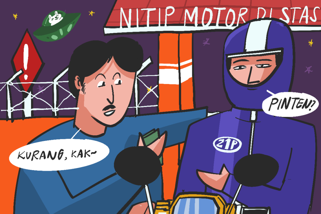 Terbiasa inapkan motor di penitipan terminal, sekali nitip di parkiran stasiun berujung menyesal kena tarif inap mahal MOJOK.CO