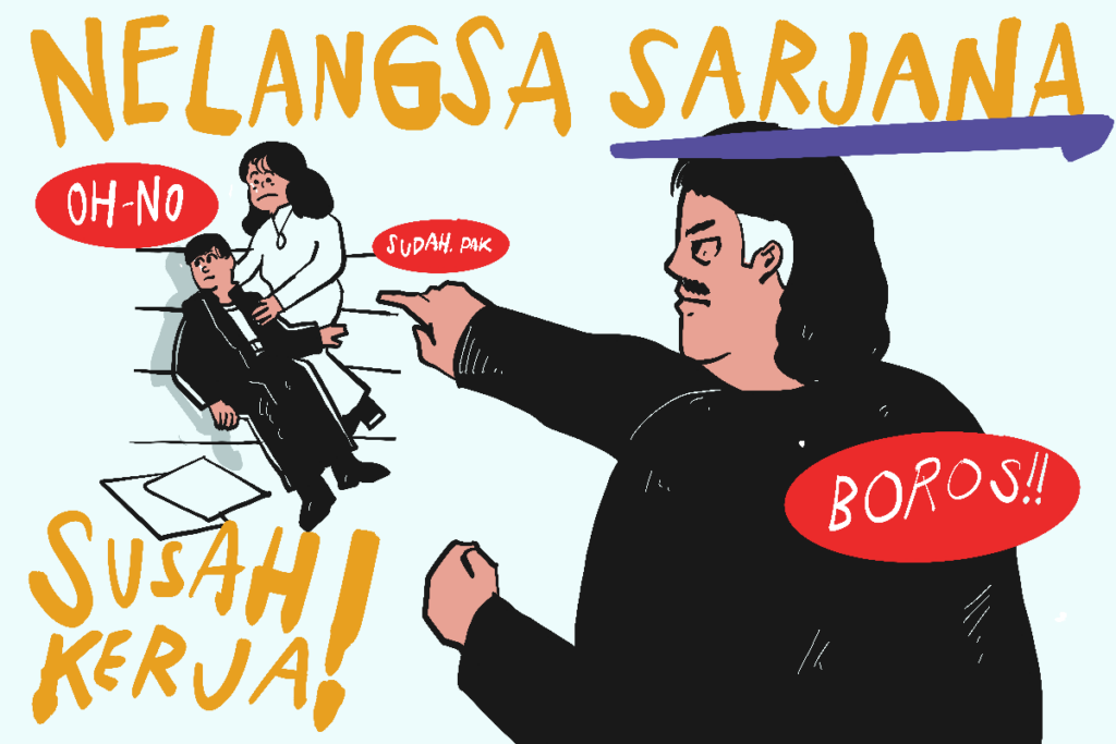 Nelangsa lulusan universitas (sarjana) susah cari kerja alias jadi pengangguran. Bapak minta ganti rugi karena udah keluar uang banyak semasa kuliah MOJOK.CO