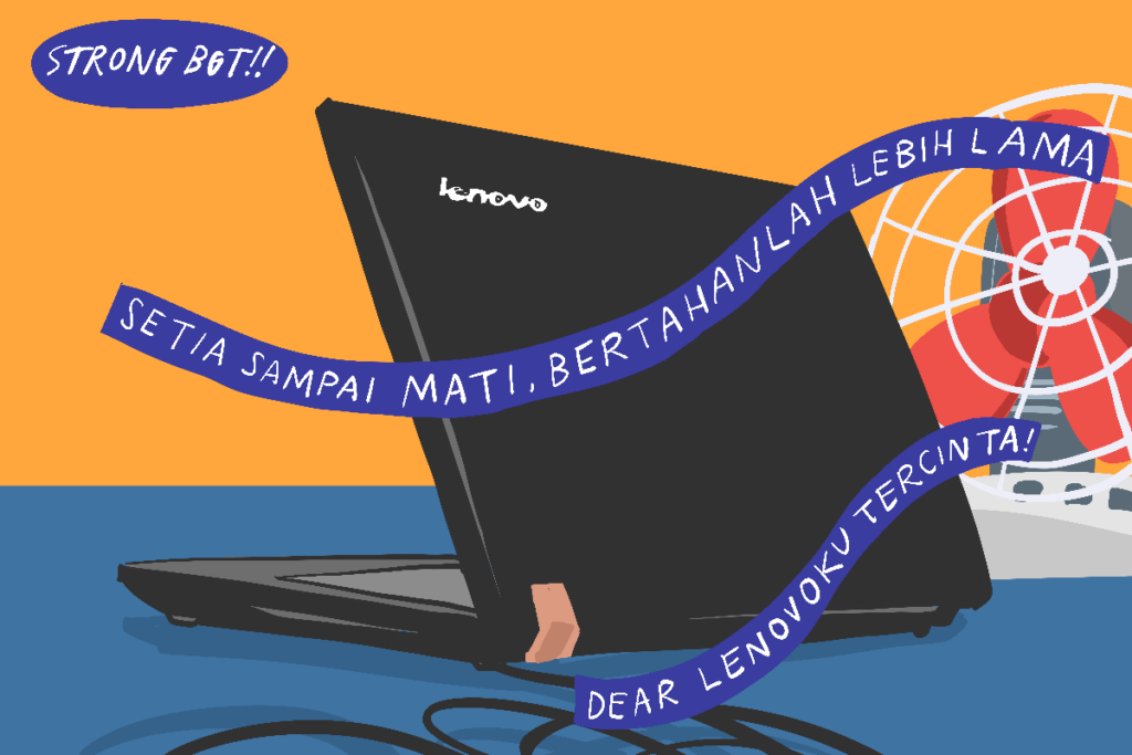 Laptop Lenovo. MOJOK.CO