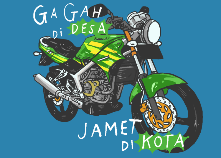 Punya motor Kawasaki Ninja SS: Gagah di desa, jamet di kota MOJOK.CO