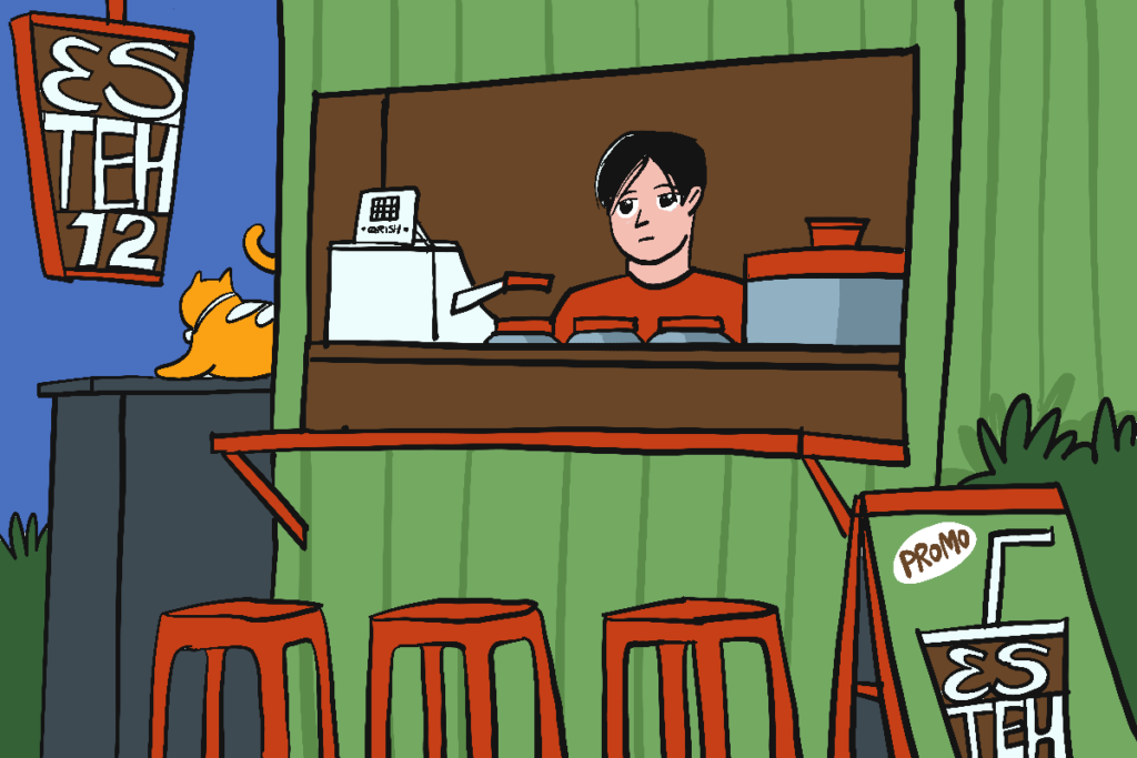 Hari-hari putus asa pedagang es teh jumbo MOJOK.CO