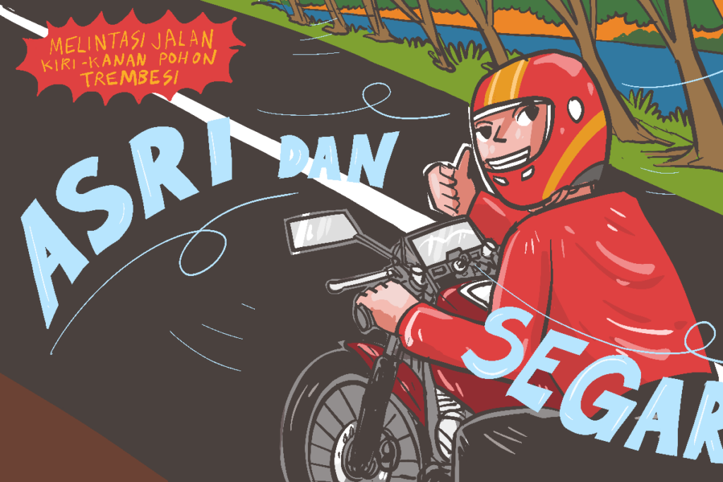 Trembesi di jalan Pantura jadi oase di tengah panas matahari yang terasa menyiksa MOJOK.CO