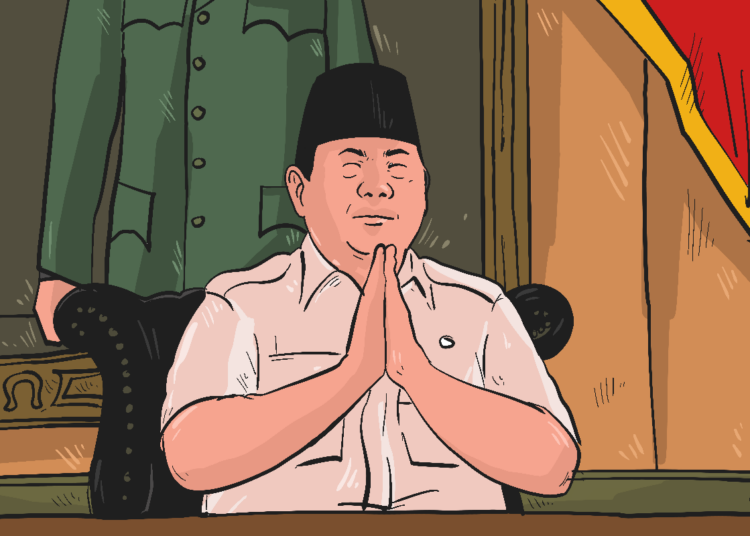 Presiden Prabowo tak mau minta maaf. Komunikasi publik dinilai buruk. MOJOK.CO