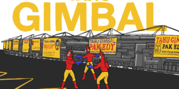 Lapak tahu gimbal yang berjejer di Taman Indonesia Kaya, Semarang. MOJOK.CO