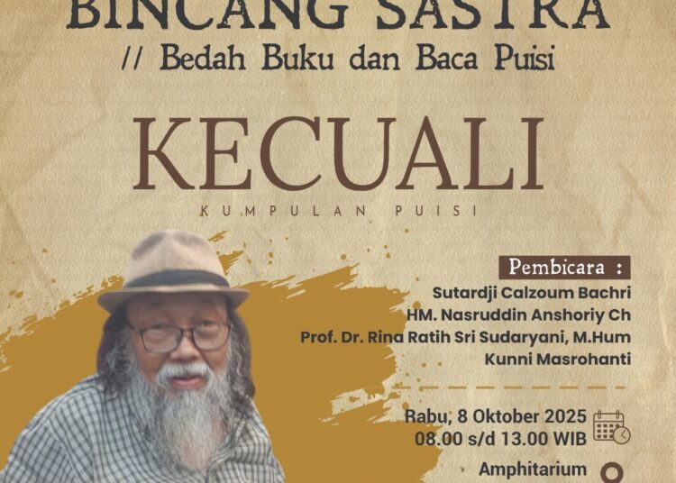 Presiden Penyair, Sutardji Calzoum Bachri Hadir di Jogja Membawa "Kecuali" MOJOK.Co