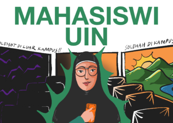 Ilustrasi mahasiswi UIN - MOJOK.CO