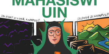 Ilustrasi mahasiswi UIN - MOJOK.CO